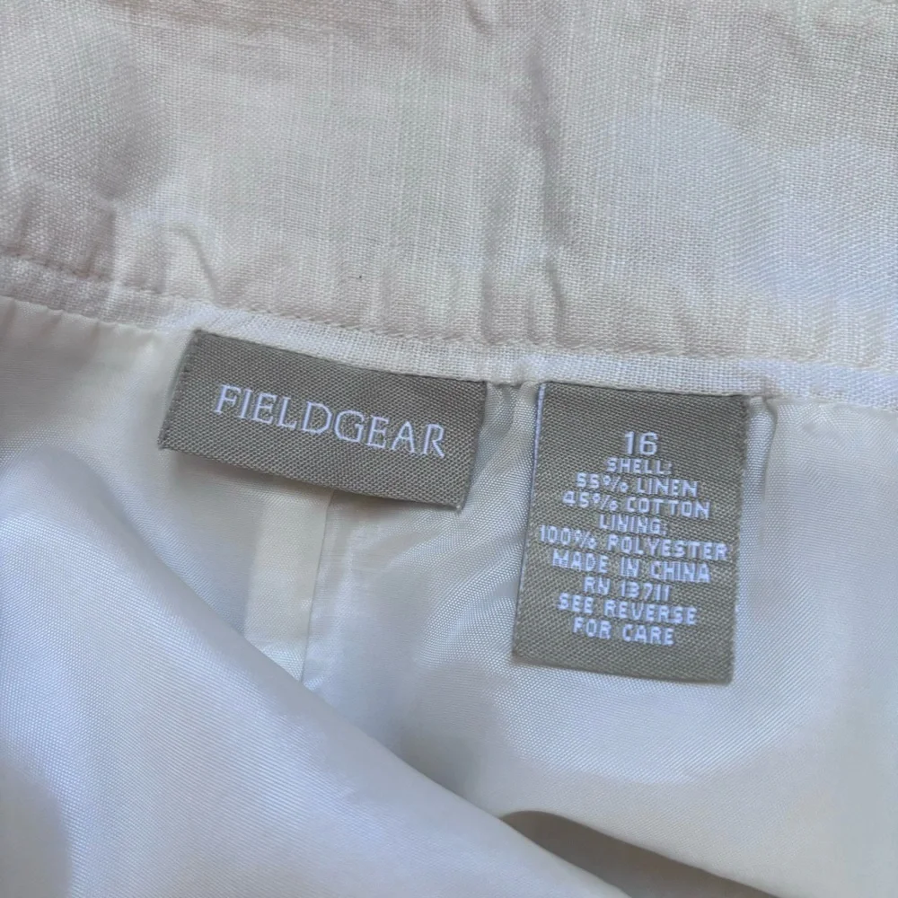 Cotton Linen White Skirt Fieldgear Suze‎ 16